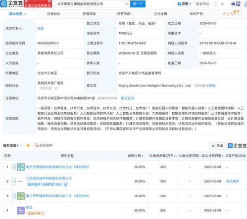 海天瑞聲等合資成立第零定律智能科技公司，聚焦機(jī)器人與信息系統(tǒng)集成新賽道